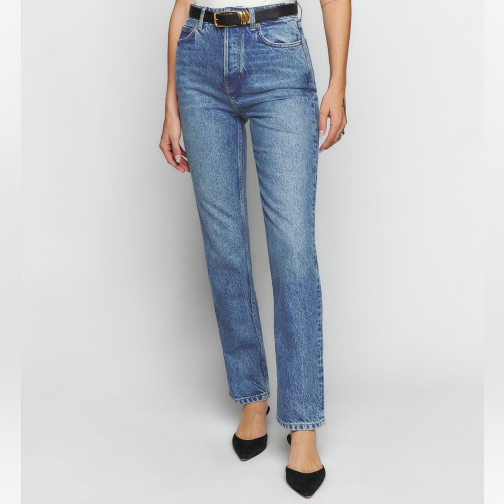 Reformation Cynthia High Rise Straight Jeans